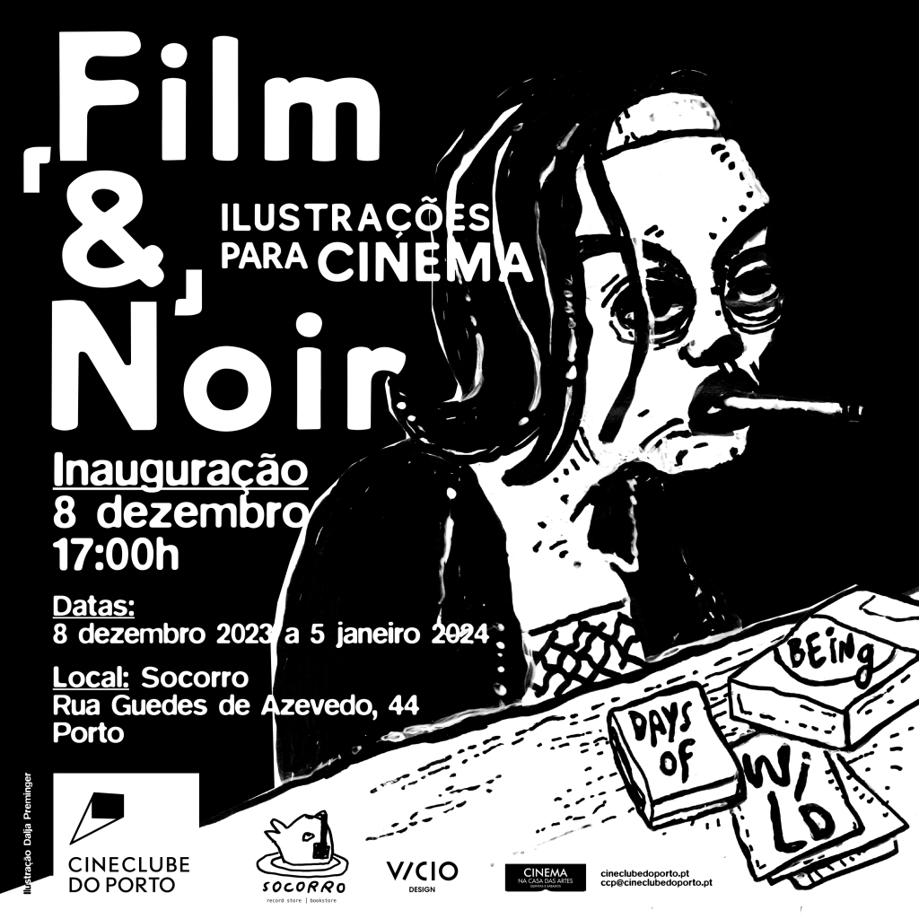 Exposição “FILM & NOIR – ILUSTRAÇÕES PARA CINEMA” | livraria Socorro